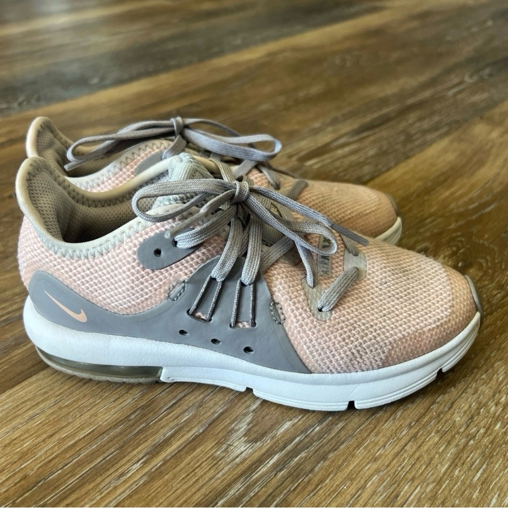 Nike Blush and Gray Athletic Shoes